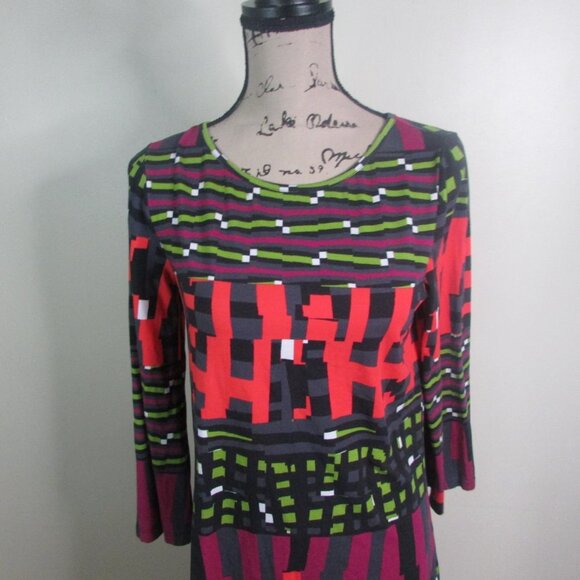 Lynn Ritchie Silver Tunic Blouse XS Colorful - Picture 3 of 11